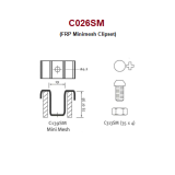 FRP minimesh clipset, consists of a C313SM bolt and a C139SM top clip