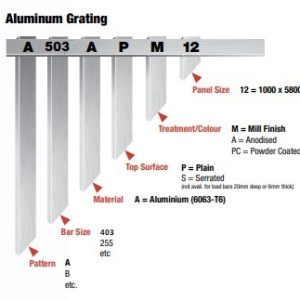 Aluminium grating Webforge A503APM12, ideal for corrosive envoirnments